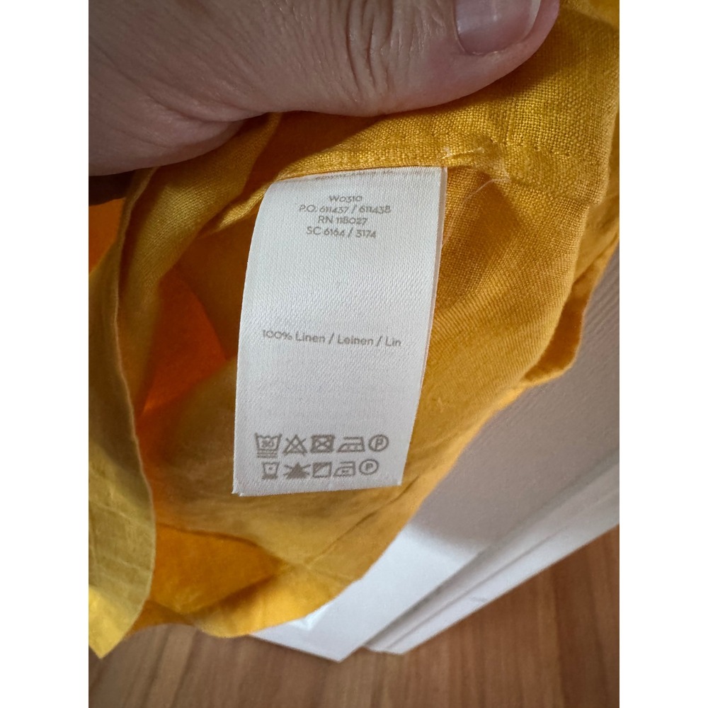 Boden Rae Yellow Linen Blend A-Line Midi Dress Size‎ 12P - Picture 8 of 10